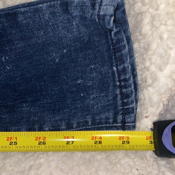 Arizona Jeans Jeggings size 5 Dark blue denim. Lightly distressed. Stretchy - Picture 7 of 10